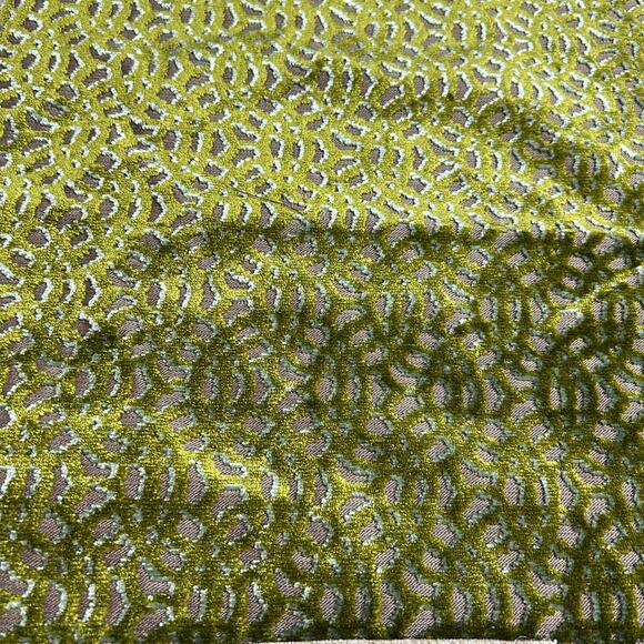 Jim Thompson KHAO ROM  Flocked Geometric Upholstery Fabric Sample 36x26 in - Picture 3 of 16